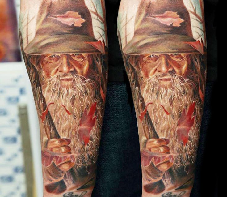 1 15 Gandalf Tattoos New School Tattoo Gandalf Tattoos Tattoos