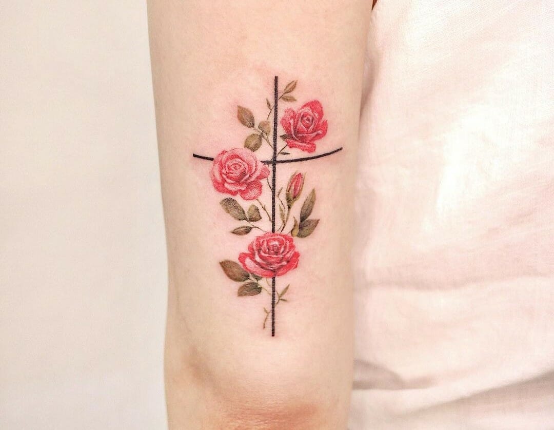 10 Best Cross Flower Tattoo Ideas That Will Blow Your Mind Outsons