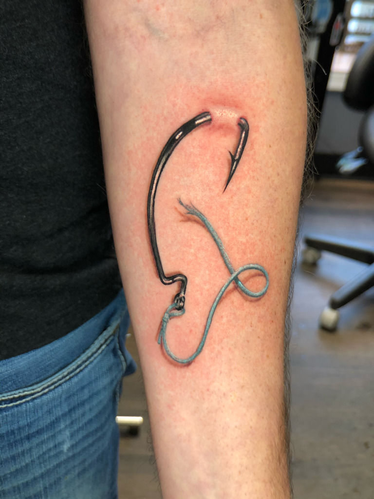 10 Fish Hook Forearm Tattoo Ideas For Fishing Enthusiasts