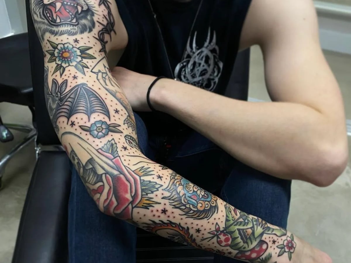 100 Coolest Sleeve Tattoos For Men Arm Tattoos For Guys Sleeve