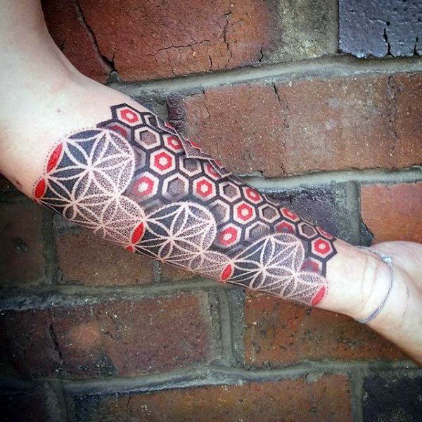 100 Flower Of Life Tattoo Designs For Men Geometrical Ink Ideas