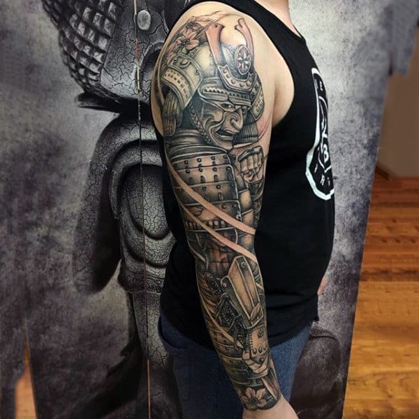 100 Japanese Samurai Mask Tattoo Designs For Men