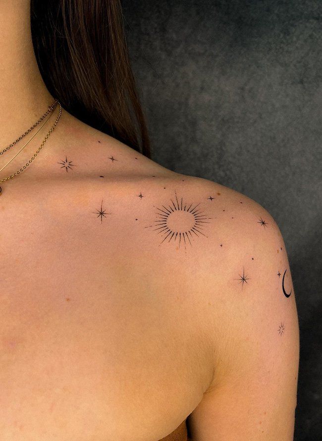 100 Stylish Sun And Moon Tattoos With Meanings The Trend Scout