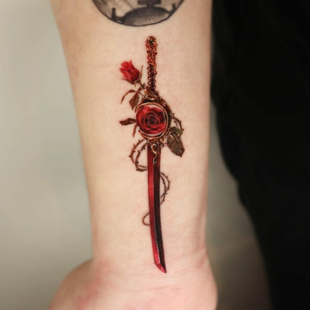 101 Best Sword And Rose Tattoo Ideas That Will Blow Your Mind