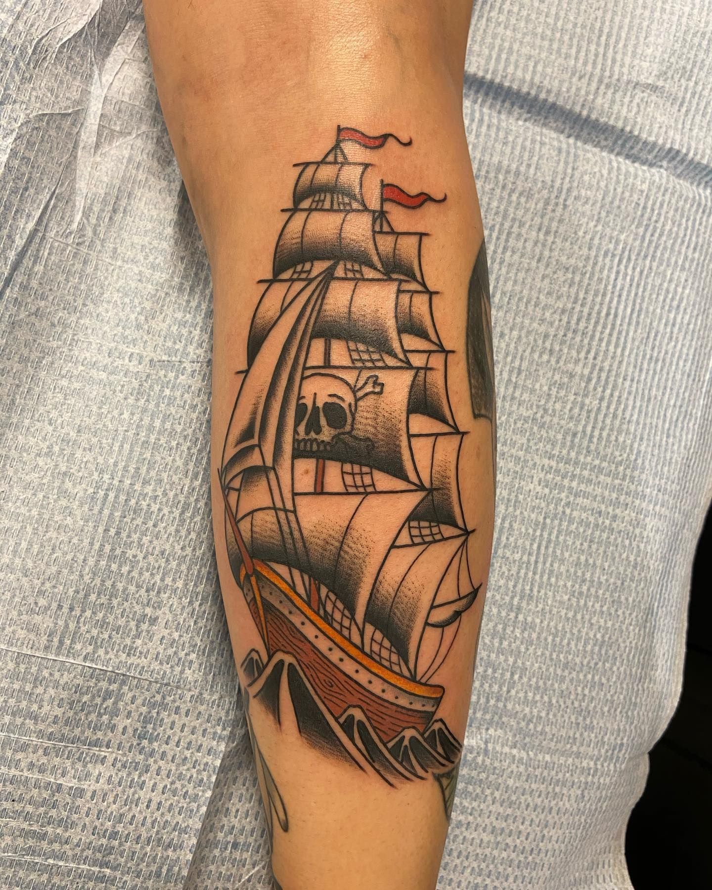 101 Best Traditional Pirate Ship Tattoo Ideas That Will Blow Your Mind