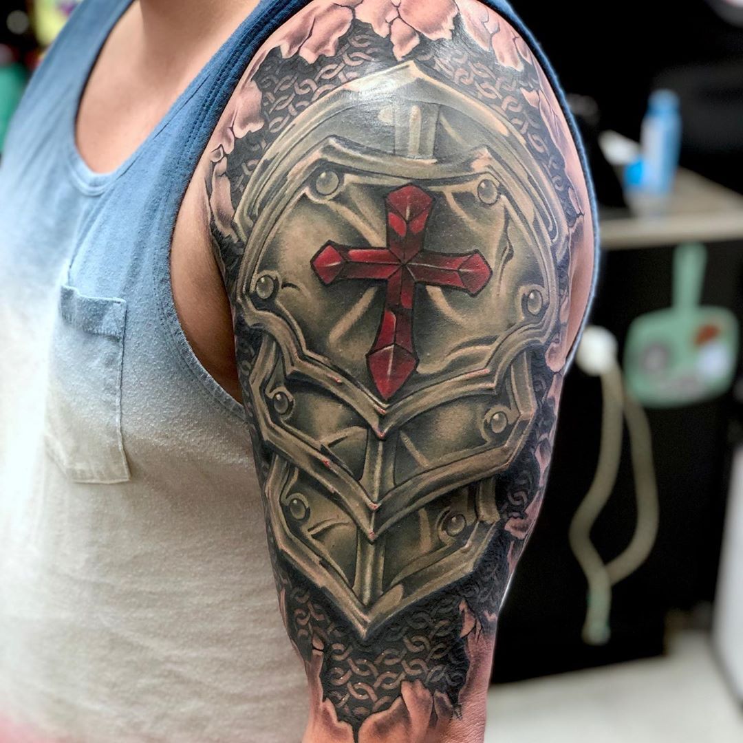 101 Incredible Armor Tattoo Designs You Need To See Armor Sleeve