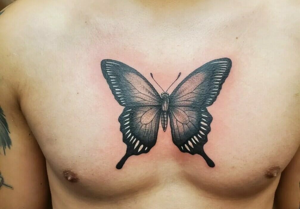 11 Butterfly Sternum Tattoo Designs That Will Blow Your Mind