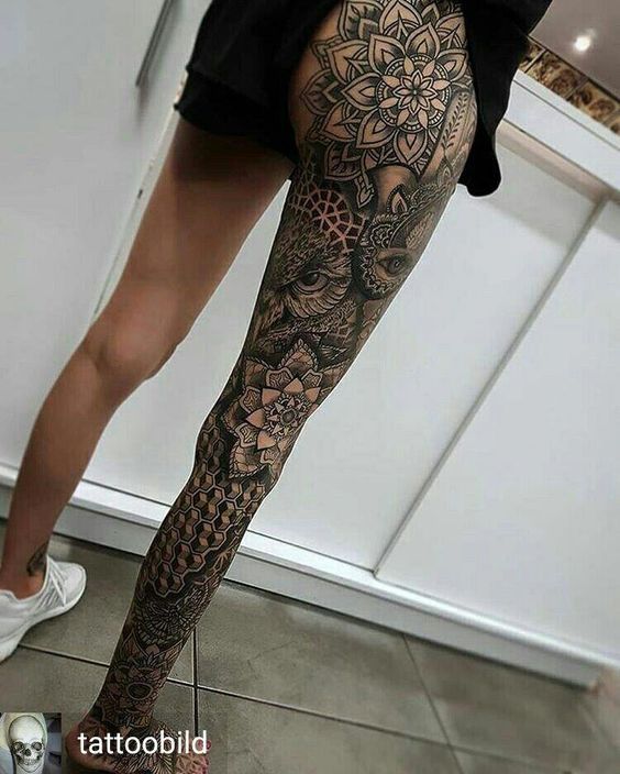 11 Impressive Leg Tattoo Designs For Females