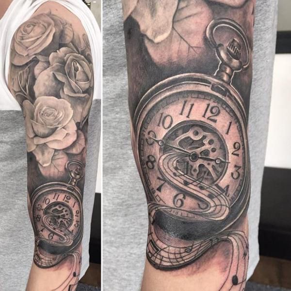 110 Cool Pocket Watch Tattoos That Are Totally Badass Pocket Watch