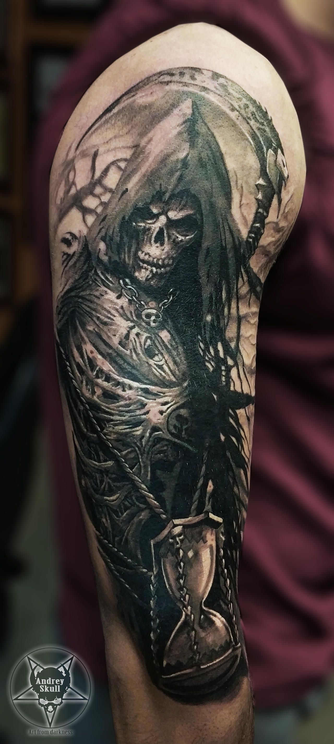 110 Unique Grim Reaper Tattoos You Ll Need To See Tattoo Me Now In 2020 Grim Reaper Tattoo