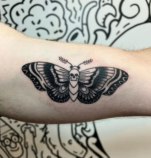 113 Must Have Death Moth Tattoos That Will Change Your Life