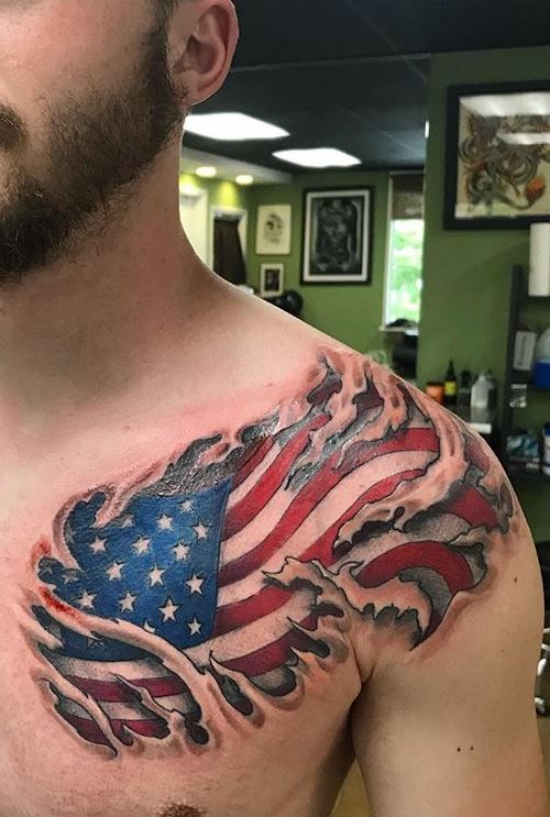 115 Patriotic American Flag Tattoos You Must See Artofit