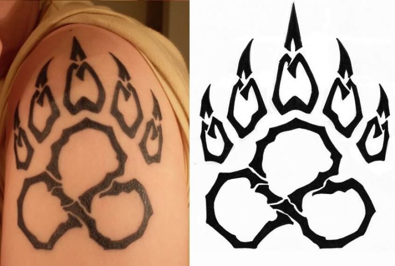 12 Best Bear Paw Print Tattoo Designs Petpress