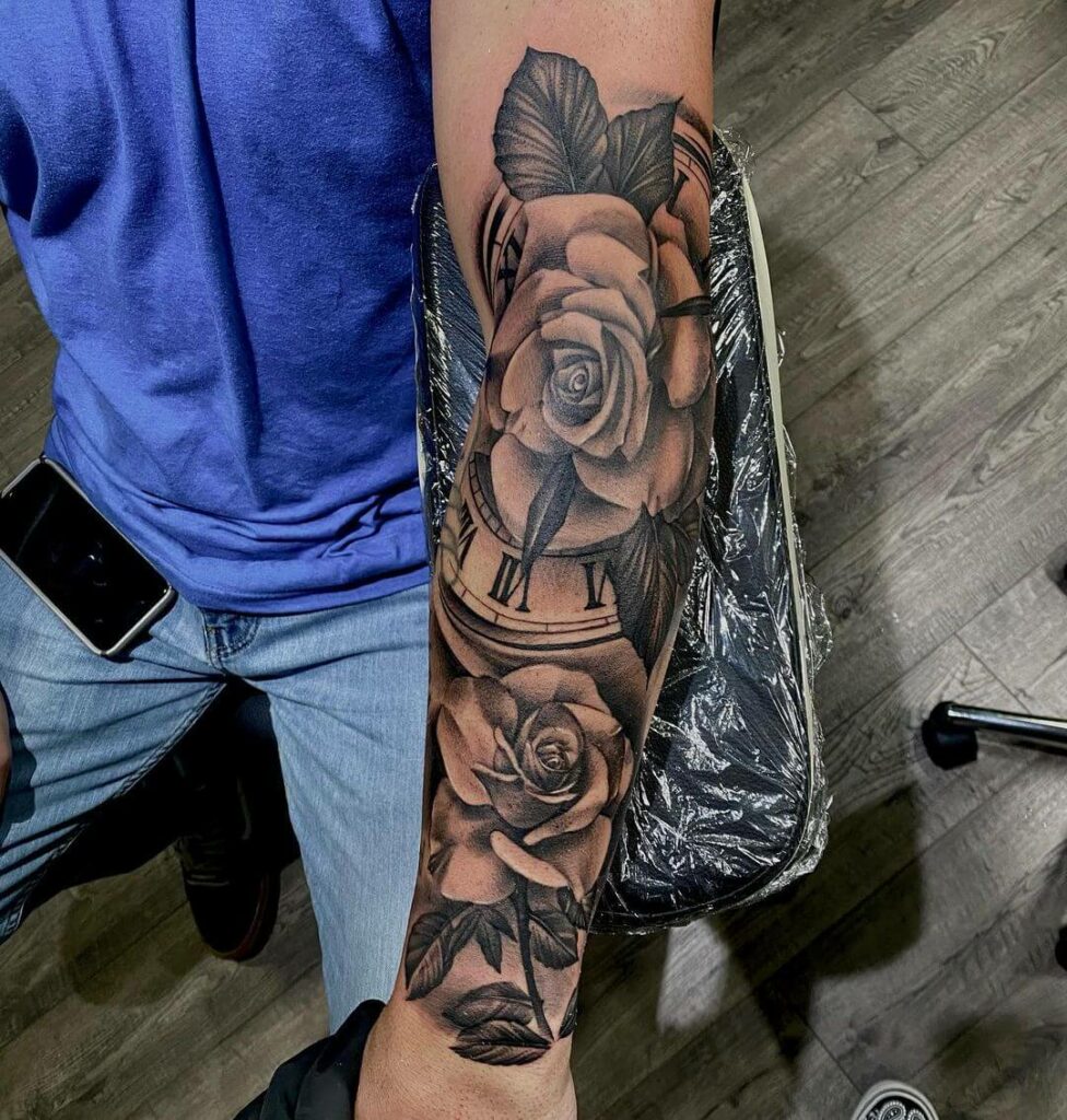 12 Clock Flower Tattoo Ideas To Inspire You