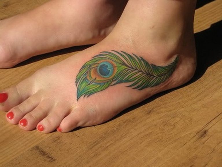 120 Great Feather Foot Tattoo Pictures