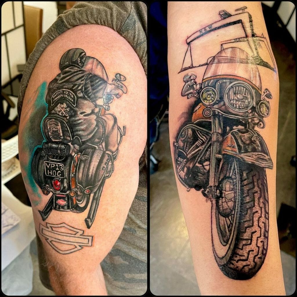 120 Outlaw Biker Tattoos For Guys 2019 Motorcycle Designs Harley