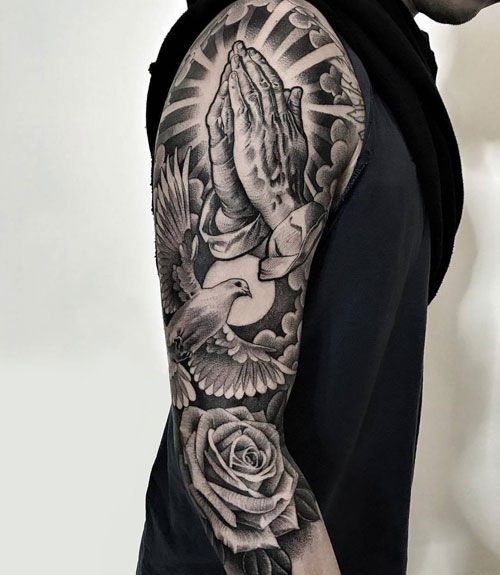 125 Best Sleeve Tattoos For Men Cool Ideas Designs 2022 Guide Christian Sleeve Tattoo