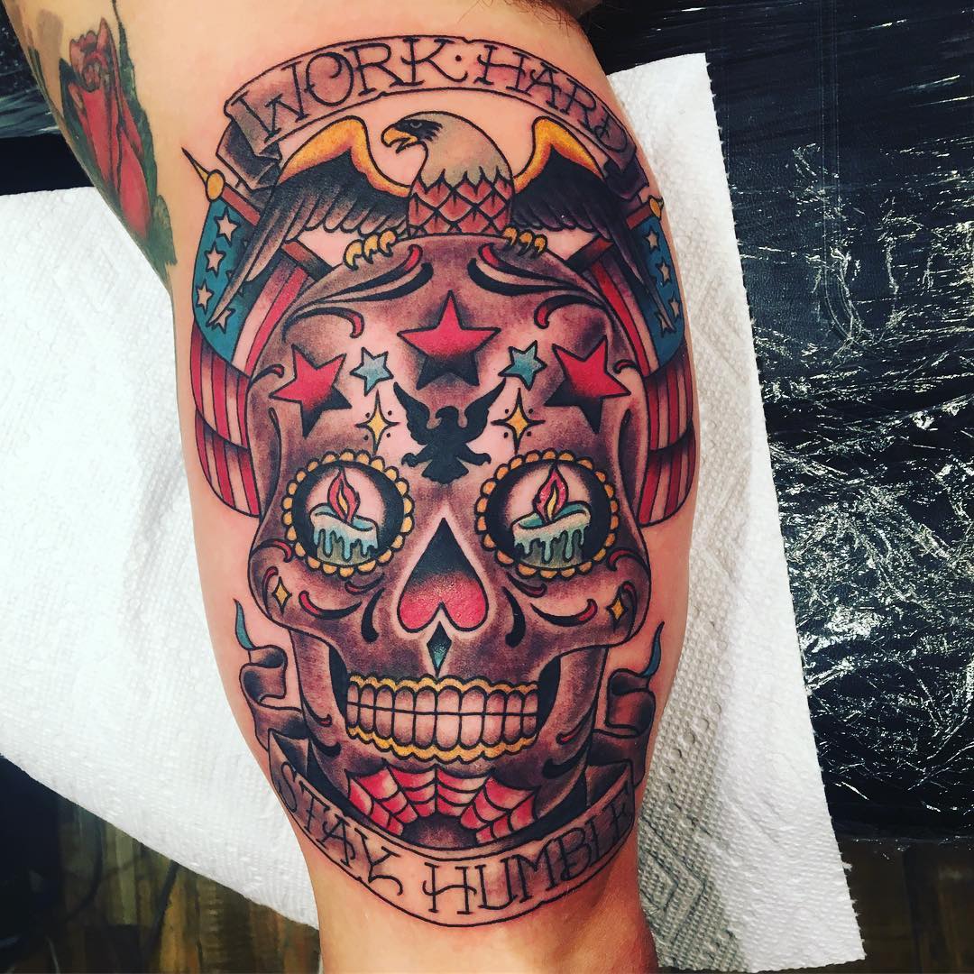 125 Best Sugar Skull Tattoo Designs Meaning 2019