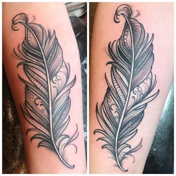 125 Stunning Feather Tattoos To Choose From In 2020 Forearm Tattoo