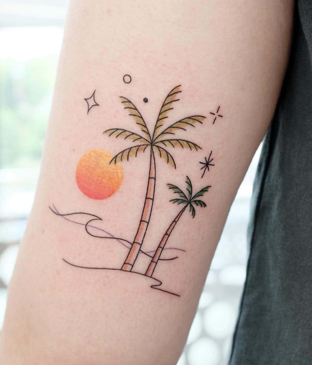 13 Palm Tree Tattoos That Will Inspire You Palm Tree Tattoo Palm