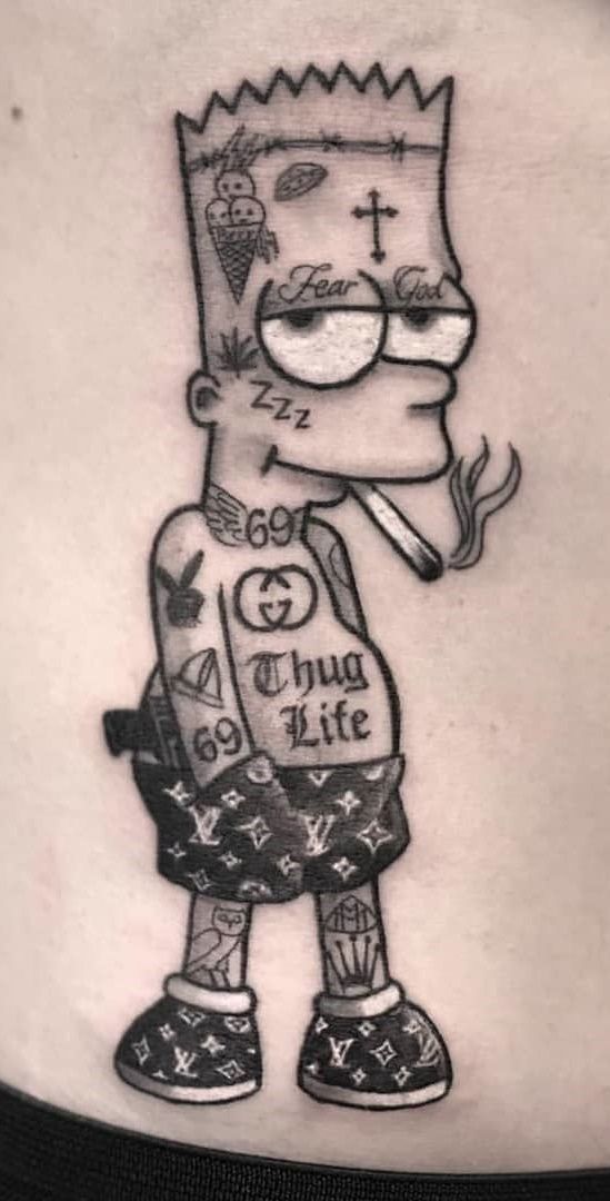 14 Best Gangster Cartoon Tattoos For Men Images On Pinterest Cartoon