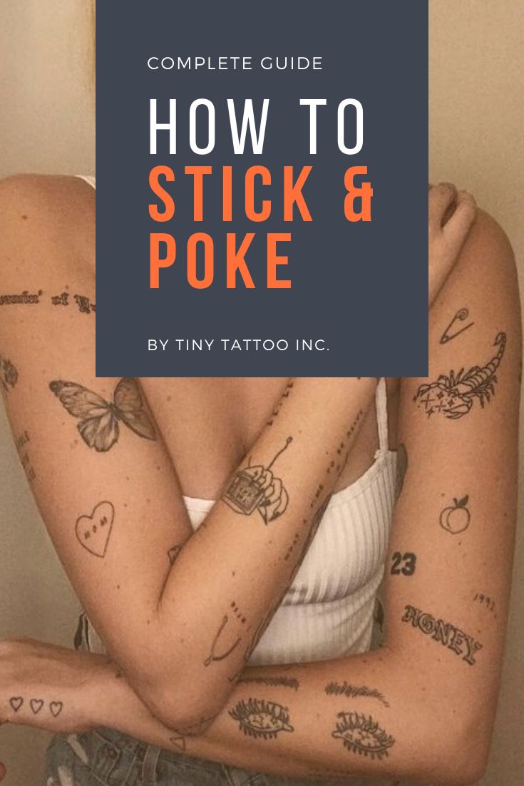 14 Small Stick And Poke Tattoo Ideas You May Want To Get Now Handpoke Or Diy Tattoos Are Also