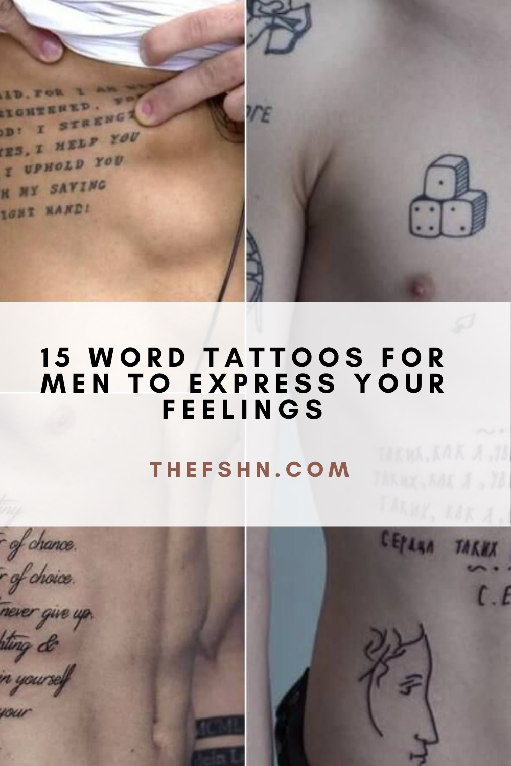 15 Word Tattoos For Men To Express Your Feelings The Fshn