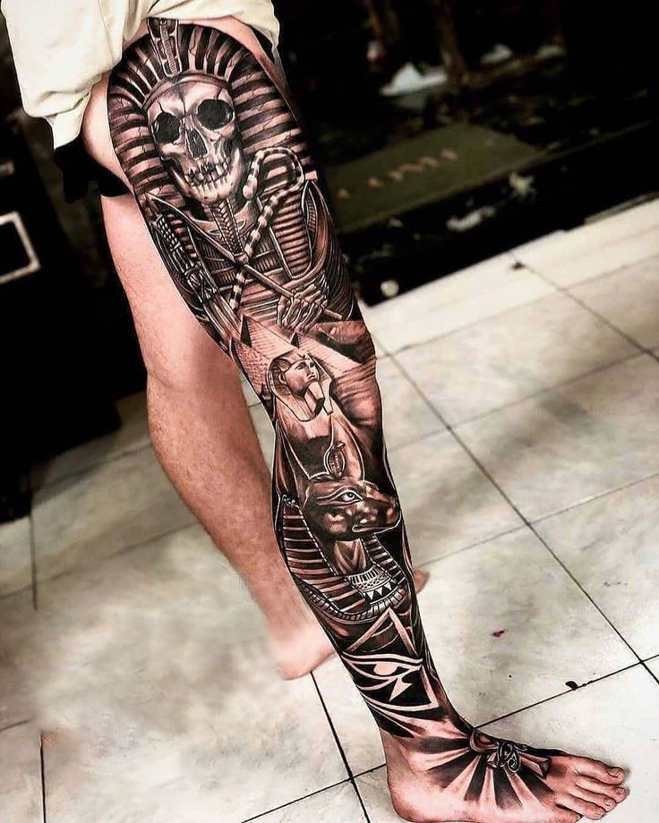 16 Lower Leg Sleeve Tattoo Designs For Mens Jack Tattoo