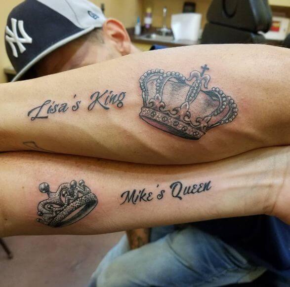 165 Top King And Queen Tattoos For Couples 2018 Tattoosboygirl