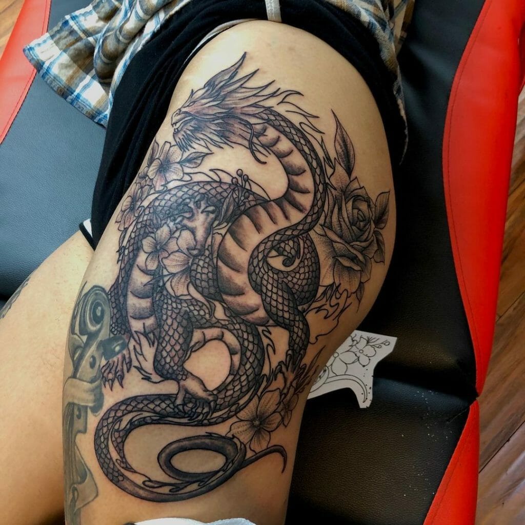 17 Dragon Thigh Tattoo Ideas You Ll Have To See To Believe