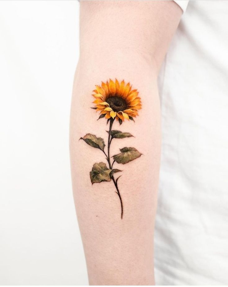 18 Beautiful Sunflower Tattoo Designs For Good Luck The Xo Factor