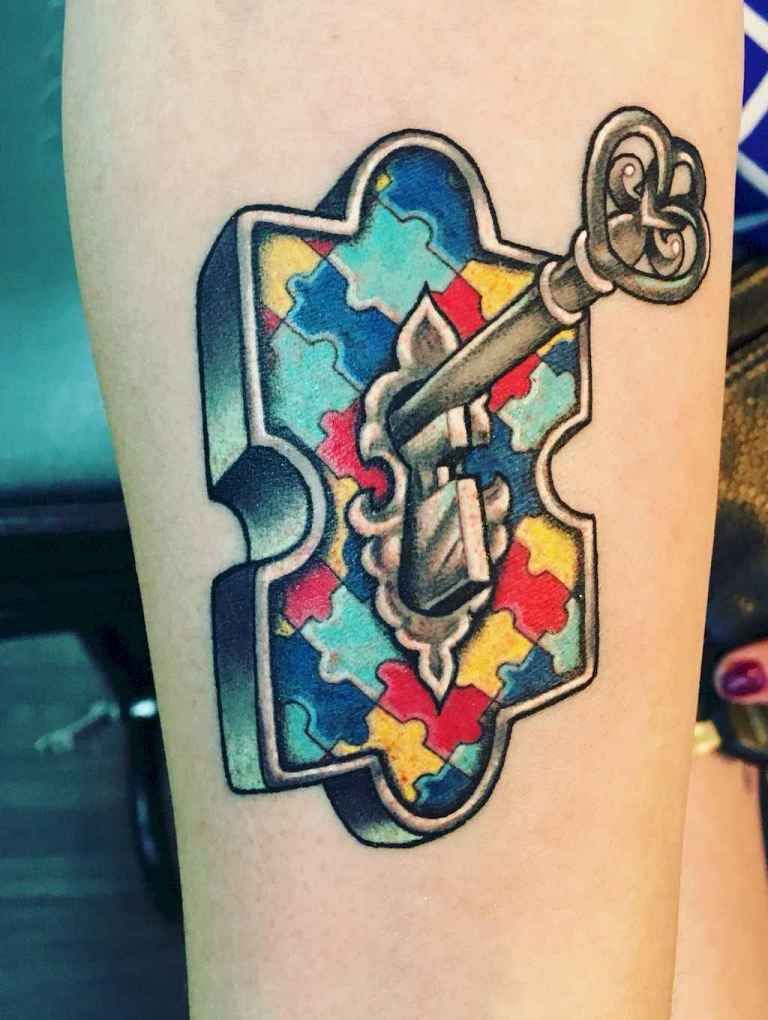 18 Coolest Puzzle Piece Autism Tattoos Art Ideas Autism Tattoos