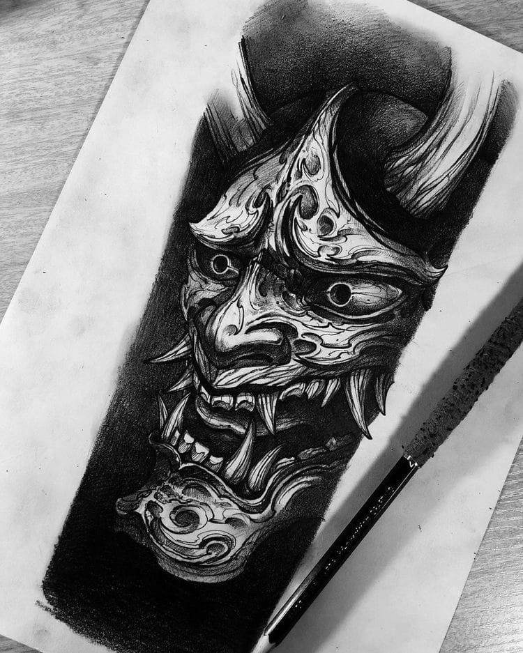 190 Oni Mask Tattoo Designs With Meaning 2023 Tattoosboygirl