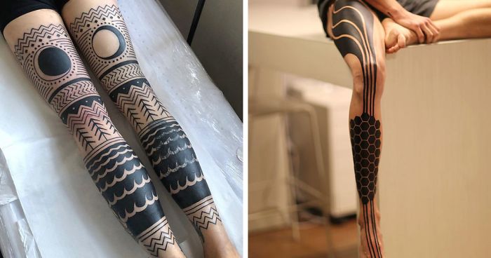 197 Stunning Leg Tattoo Designs Bored Panda