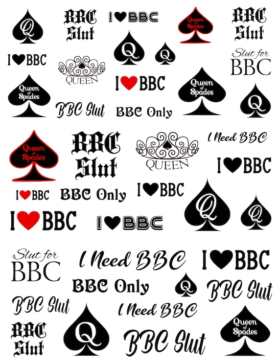 1Pc Large Temporary Tattoo Queen Of Spades Bbc Qos Etsy