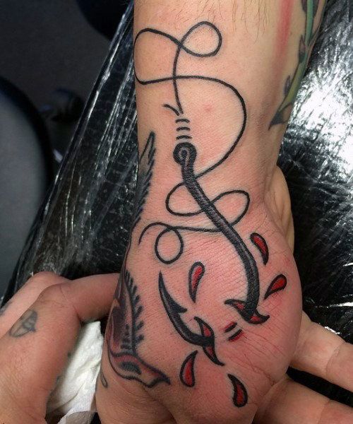 20 Best Fish Hook Tattoos Even For Experienced Tattoo Owners