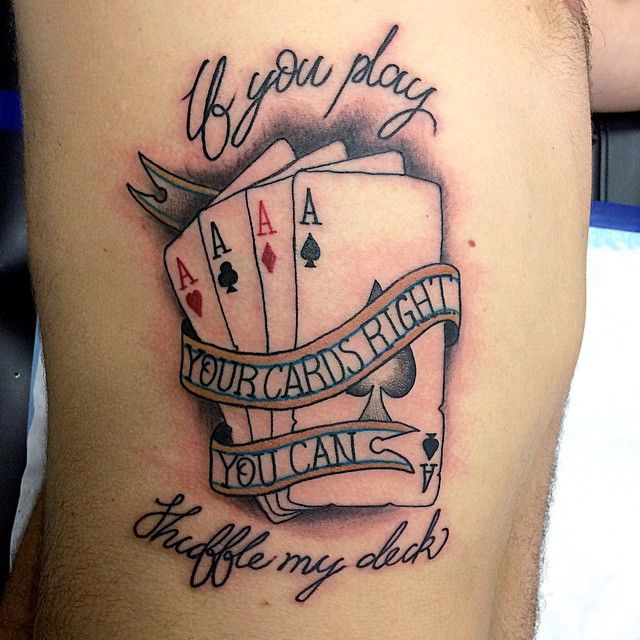 20 Best Playing Cards Tattoo Designs Images On Pinterest Ace Card