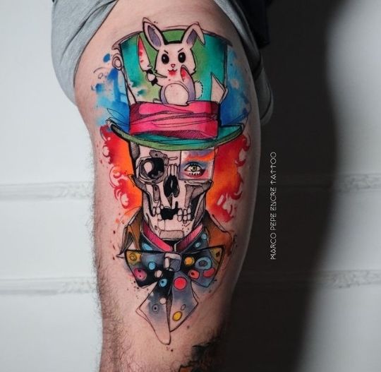 20 Brilliant Mad Hatter Tattoos Just For You The Xo Factor