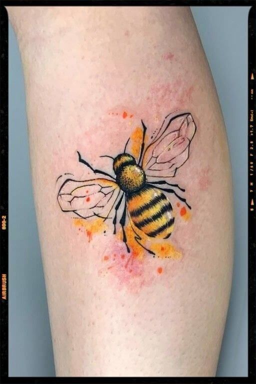 20 Cute Bumble Bee Tattoo Design Ideas With Meaning