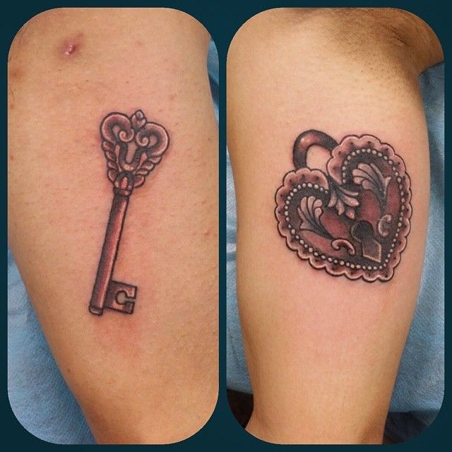 20 Matching Lock And Key Couple Tattoos Tattooblend Matching Couple