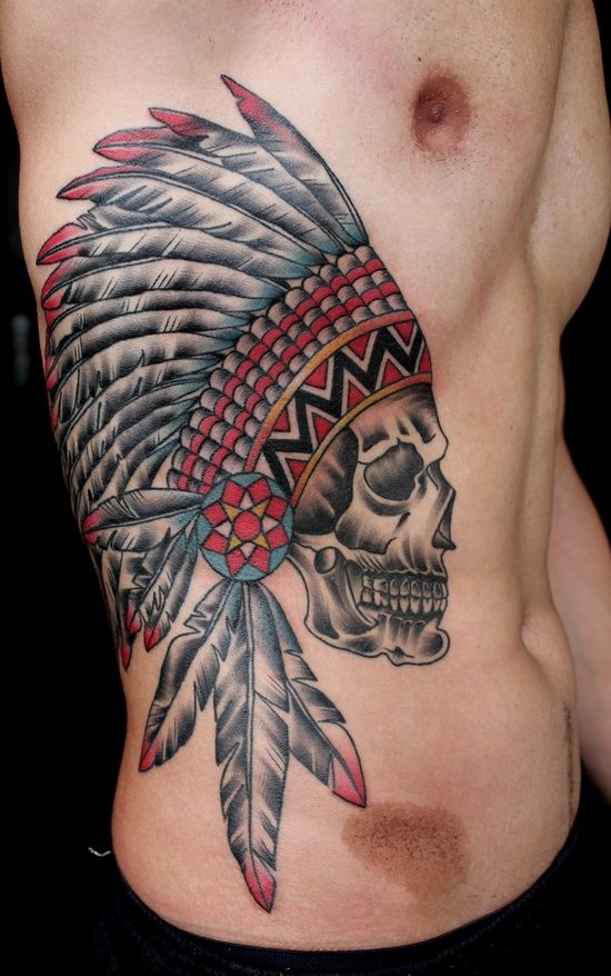 20 Native American Skull Tattoos