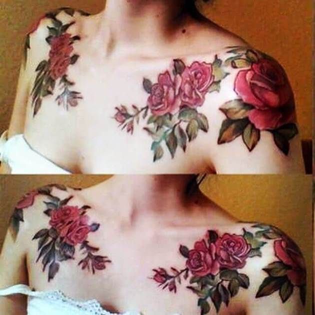 20 Rose Flower Vine Tattoo Design Ideas For Men Women Entertainmentmesh