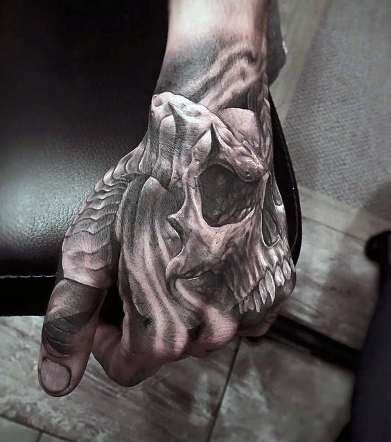 20 Skull Hands Tattoos For Men Hand Tattoos Skull Hand Tattoo Hand