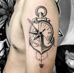 21 Adventurous Anchor Compass Tattoos With Meaning Tattoo Twist