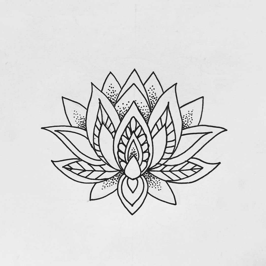 24 Beautiful Lotus Mandala Drawing Inspirations Lotus Tattoo Design Flower Thigh Tattoos