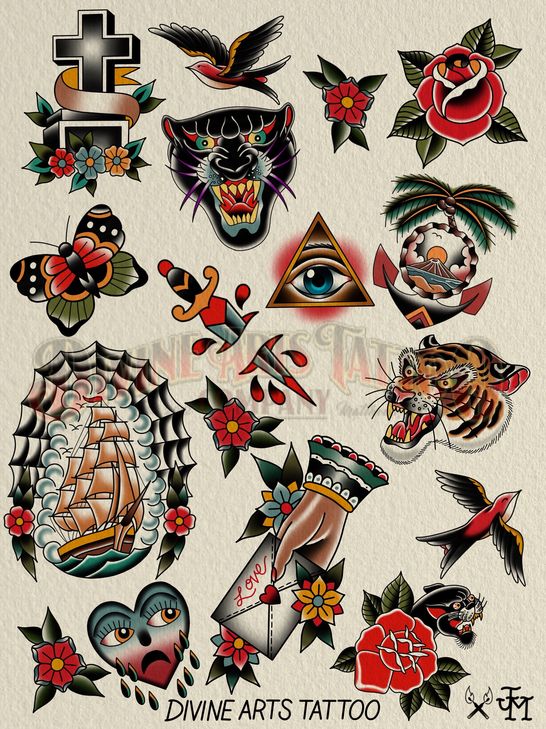 24 Gap Filler Tattoo Flash Alastairbuster