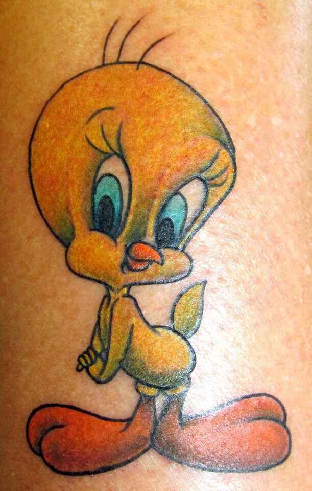 25 Cute Tweety Bird Tattoo Design Ideas