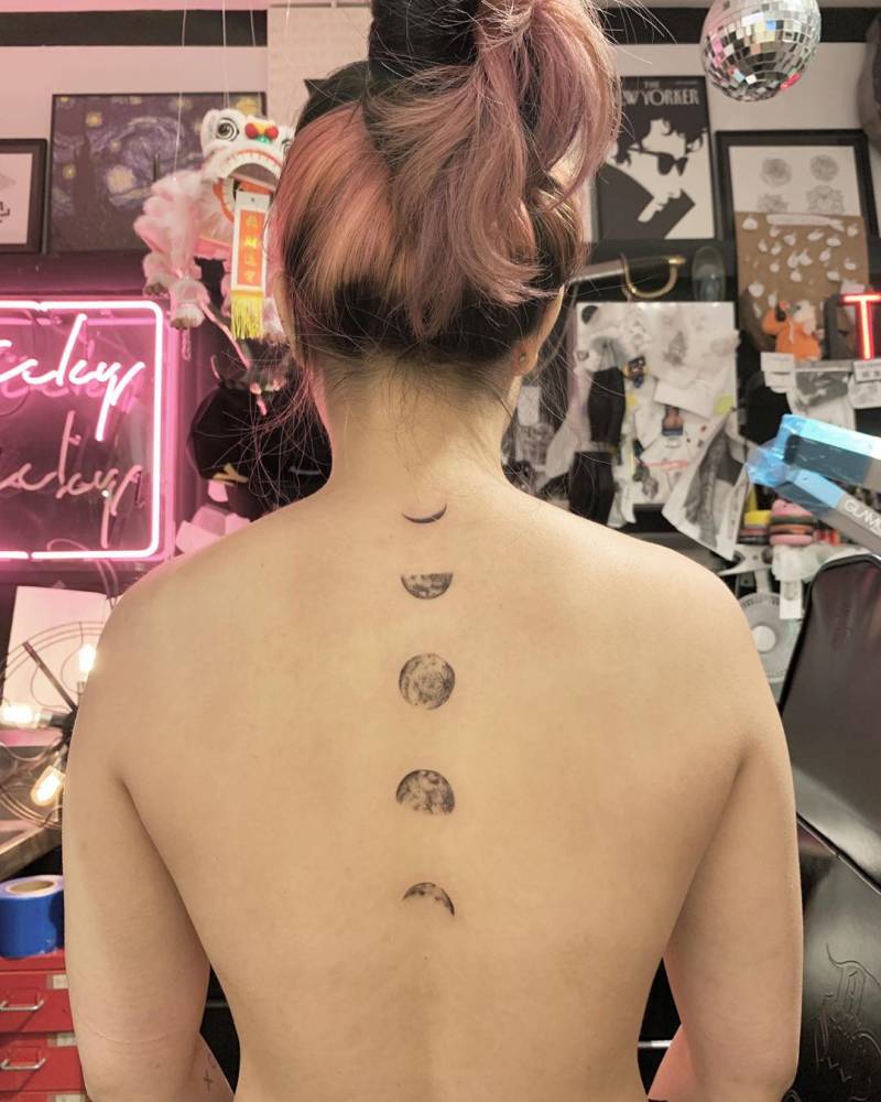 25 Moon Phases Tattoo Ideas