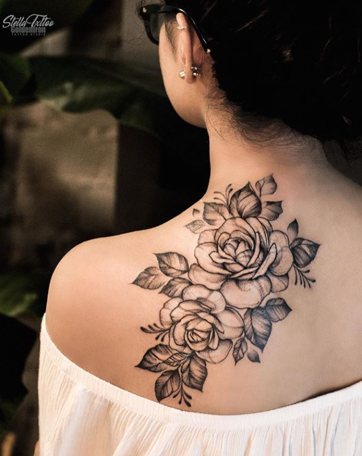 26 Awesome Floral Shoulder Tattoo Design Ideas For Woman Fashionsum