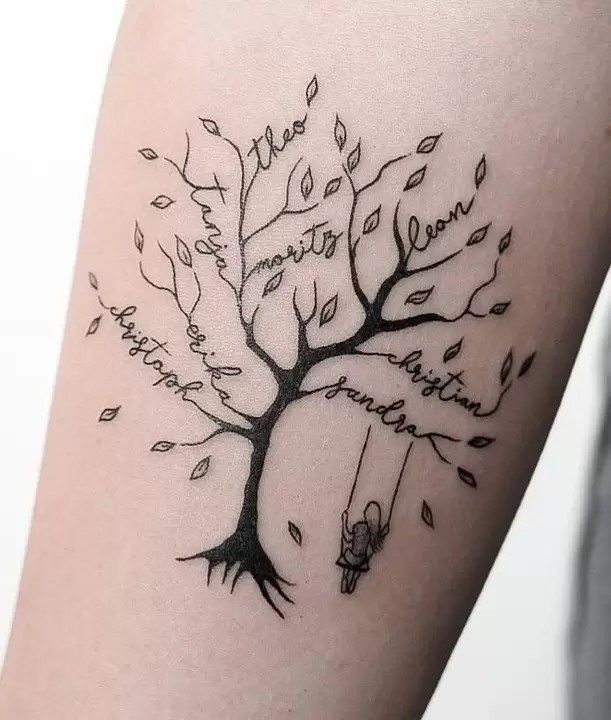 27 Beautiful Tree Tattoos A Guide To Their Meanings Family Tree